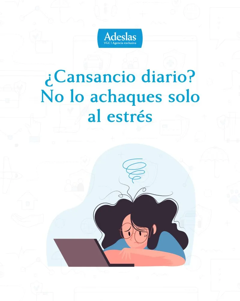 Ilustración de Adeslas sobre el cansancio diario y las señales del cuerpo